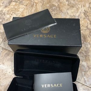 COPY - Versace sunglass holder with cleaning cloth and box.